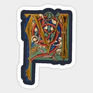 Illuminated Initial M Sticker